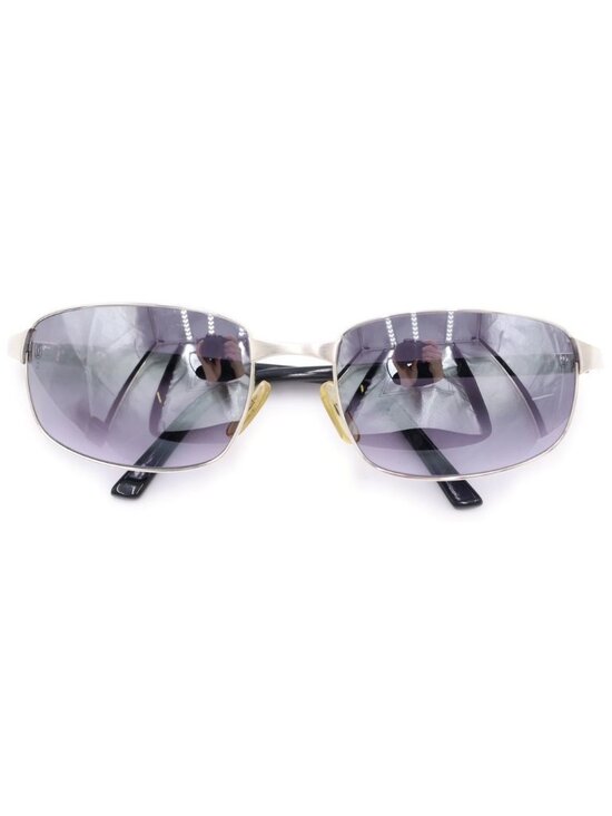 Cartier Santos Sunglasses Dark Purple Lens Silver Frame Eyewear main image 5